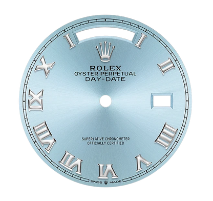 President Day-Date 36mm Platinum Ice Blue Mens Watch 128236-0008