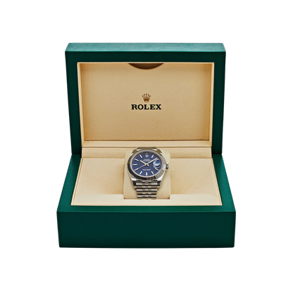 Datejust 41mm 126334 Stainless Steel Fluted Motif Blue Dial Jubilee