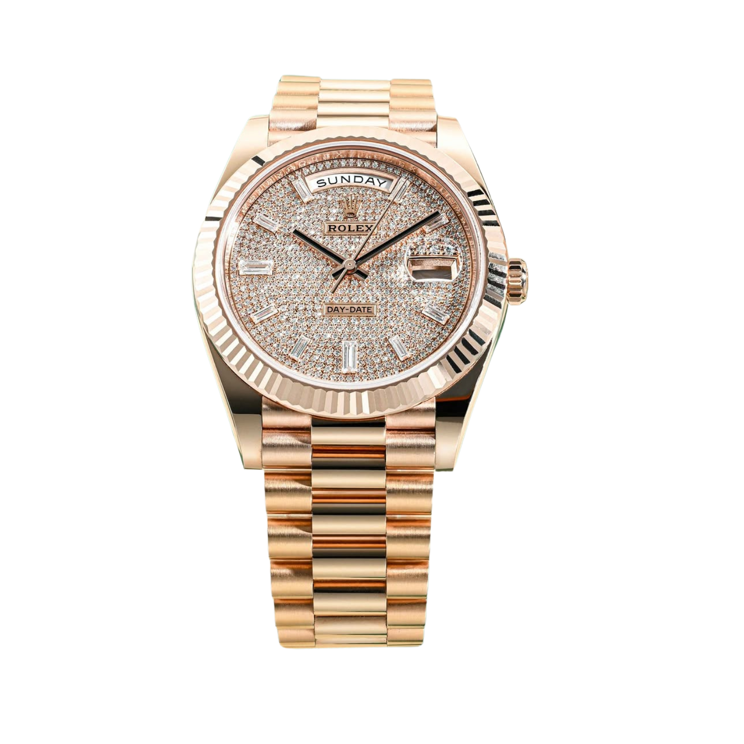 Day-Date 40mm Rose Gold Pavè Diamond Dial m228235-0036