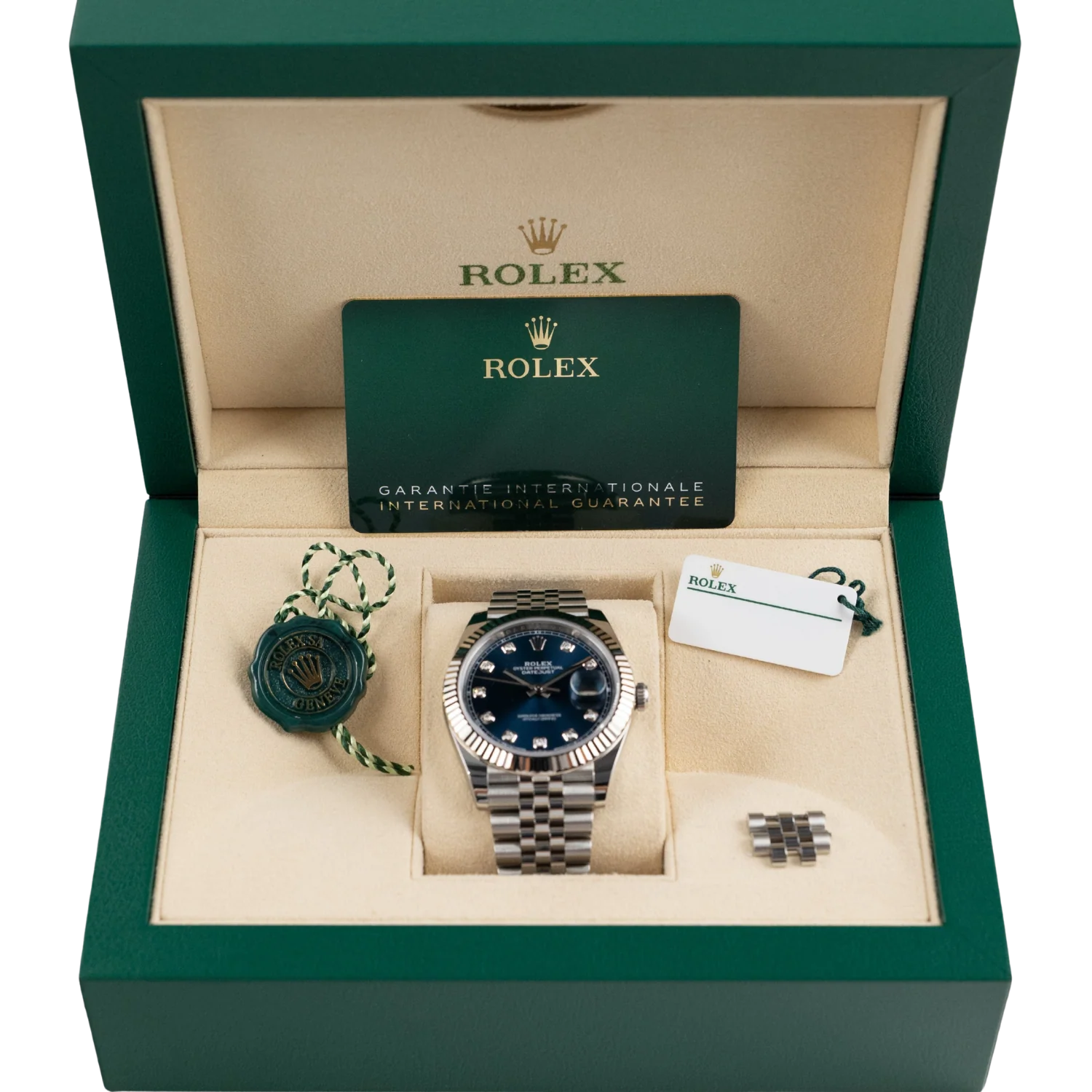 Datejust 36mm Steel & White Gold Blue Dial Diamonds m126334-0016