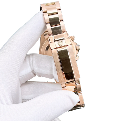 Daytona 116595RBOW Rainbow Rose Gold Black Dial Sapphire Bezel