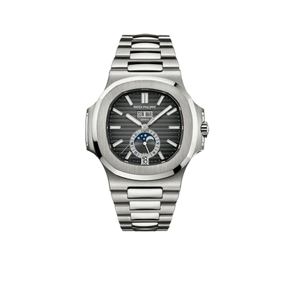 Nautilus 40mm 5726/1A-001 Annual Calendar Moon Phases Stainless Steel Gray Dial