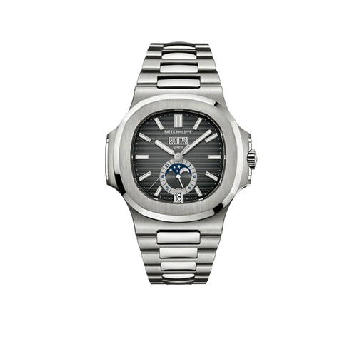 Nautilus 40mm 5726/1A-001 Annual Calendar Moon Phases Stainless Steel Gray Dial
