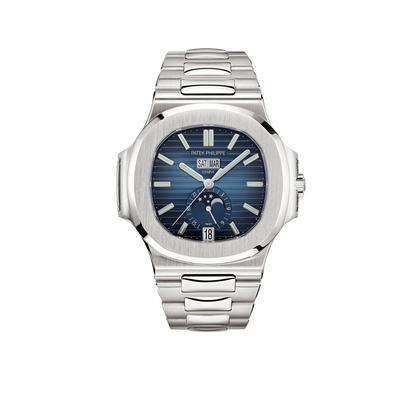 Nautilus 40mm 5726/1A-014 Annual Calendar Moon Phases Stainless Steel Blue Dial