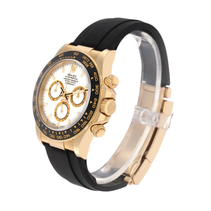 Daytona 40mm Yellow Gold White Dial Mens Watch 126518