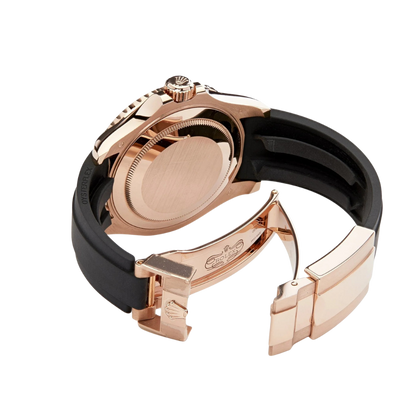 Yacht-Master 40 116695SATS Rose Gold Black Dial Rainbow Bezel