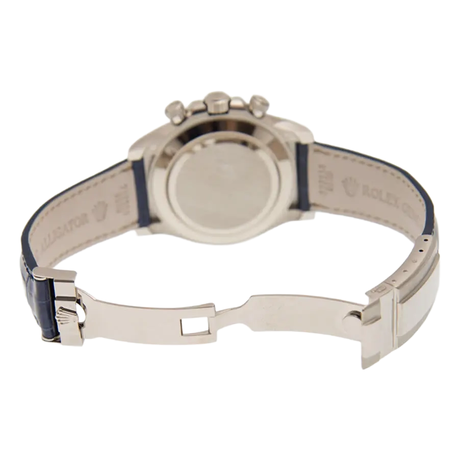 Cosmograph Daytona 40mm 116589SACI White Gold Blue Sapphire Bezel White Mother of Pearl Diamond Dial