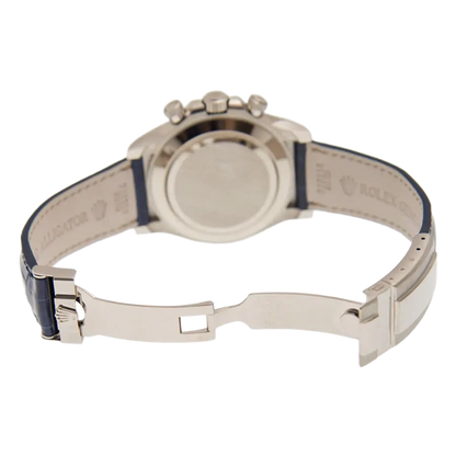 Cosmograph Daytona 40mm 116589SACI White Gold Blue Sapphire Bezel White Mother of Pearl Diamond Dial