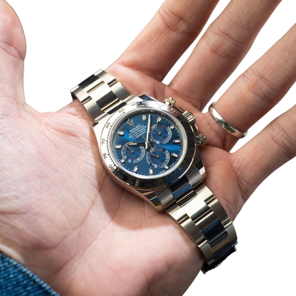 Daytona Blue Dial 40mmWhite Gold Chronograph Mens Watch 126509