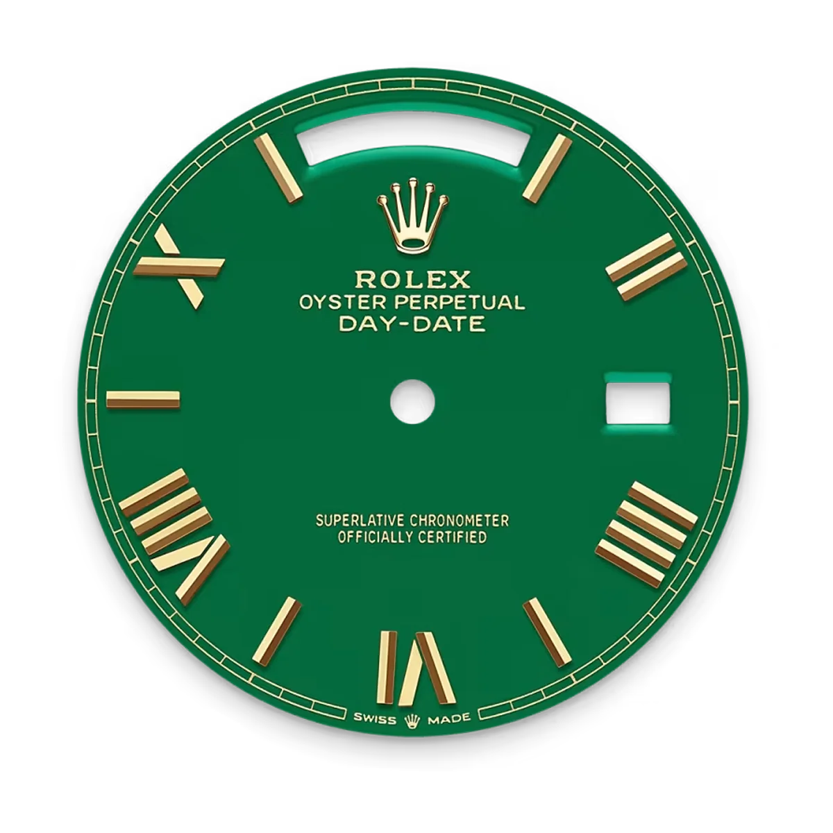 Day-Date 40 Yellow Gold Green Roman Numeral Dial Diamond Bezel M228348RBR-0040