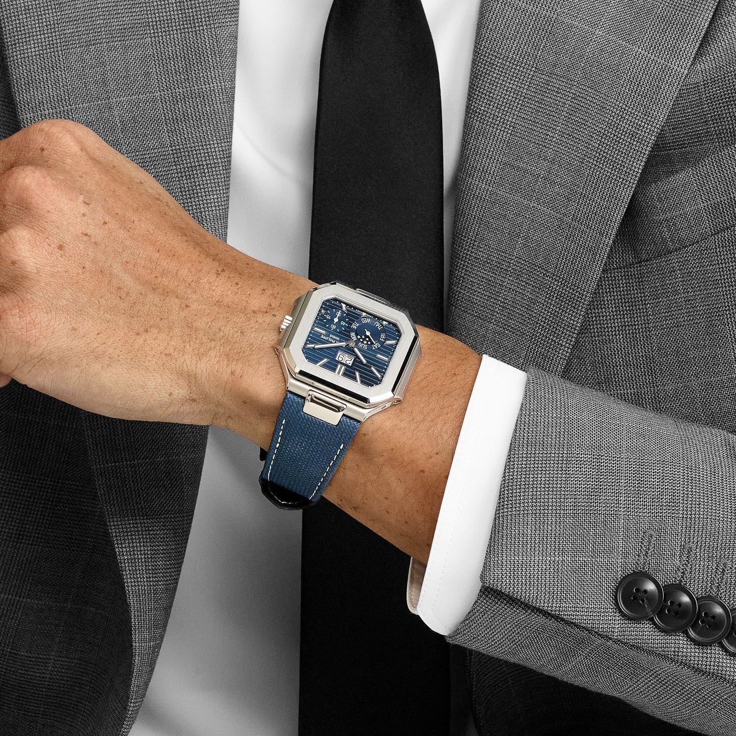 Cubitus 45mm 5822P-001 Platinum Blue Dial Moon Phase