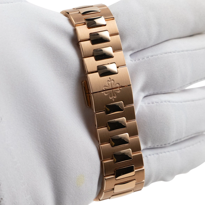 Nautilus 40mm 5980/1R-001 Chronograph Date Rose Gold Black Dial