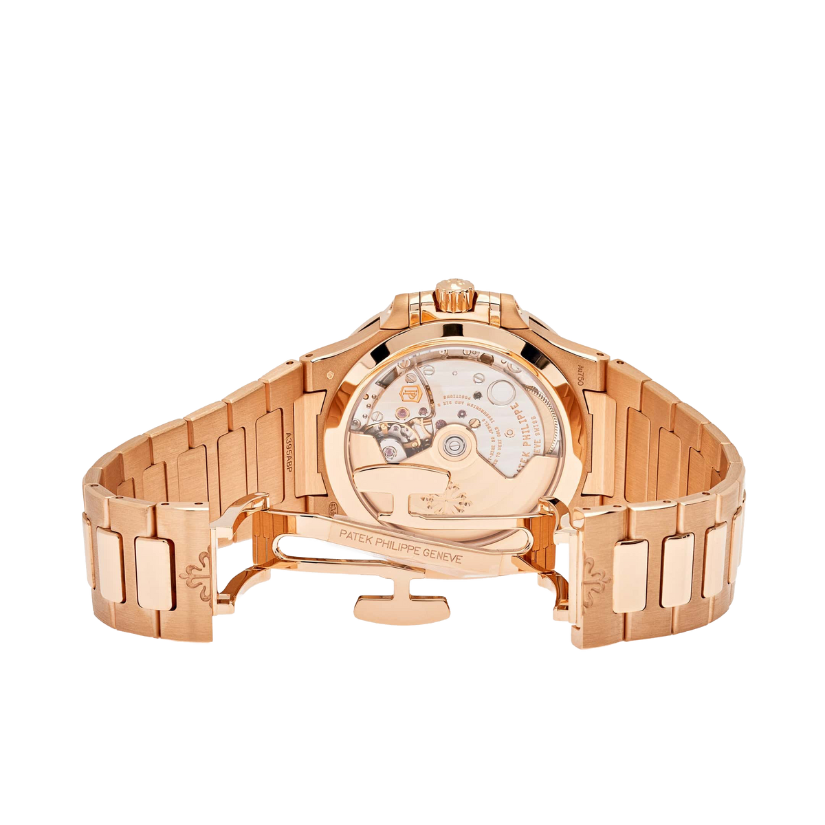 Nautilus Ladies 35mm 7118/1200R-010 Rose Gold Golden Dial Diamond Bezel