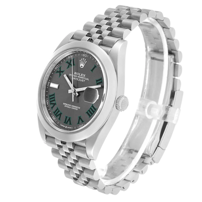 Datejust 41mm Wimbledon Dial Steel Mens Watch 126300