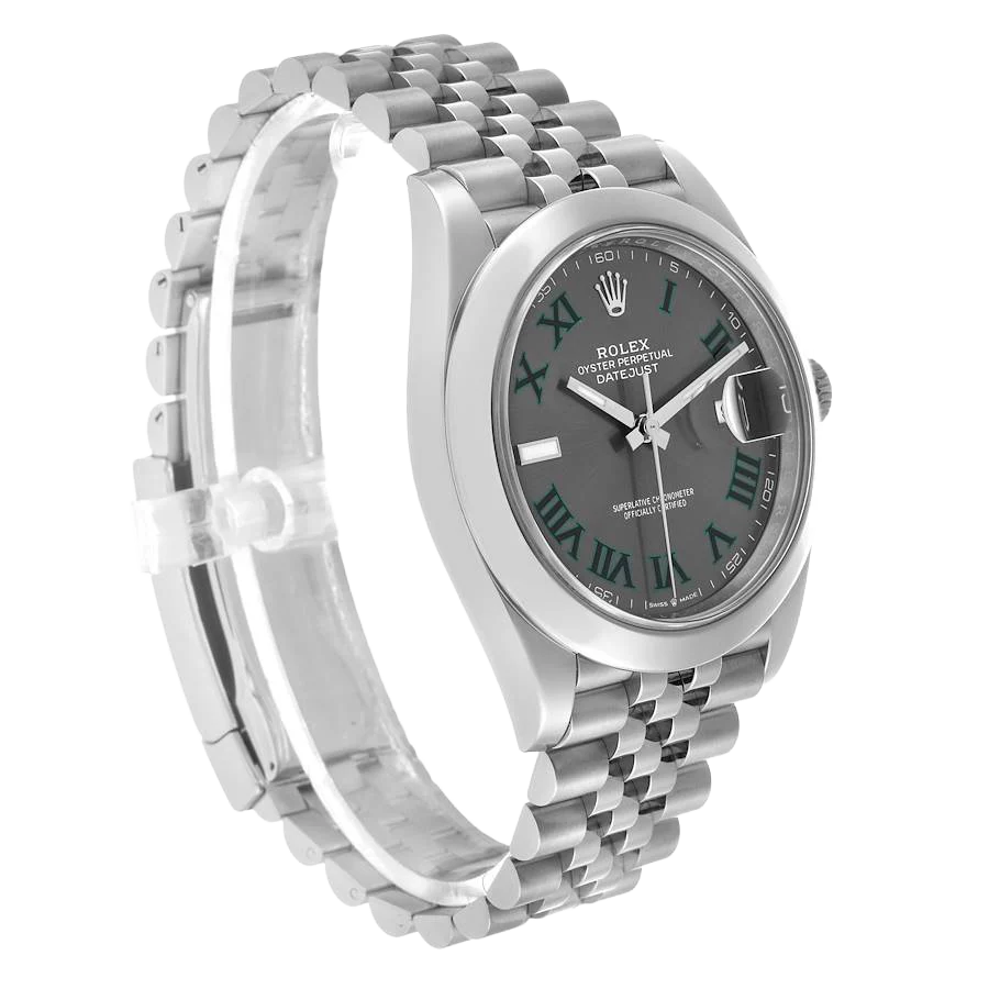 Datejust 41mm Wimbledon Dial Steel Mens Watch 126300