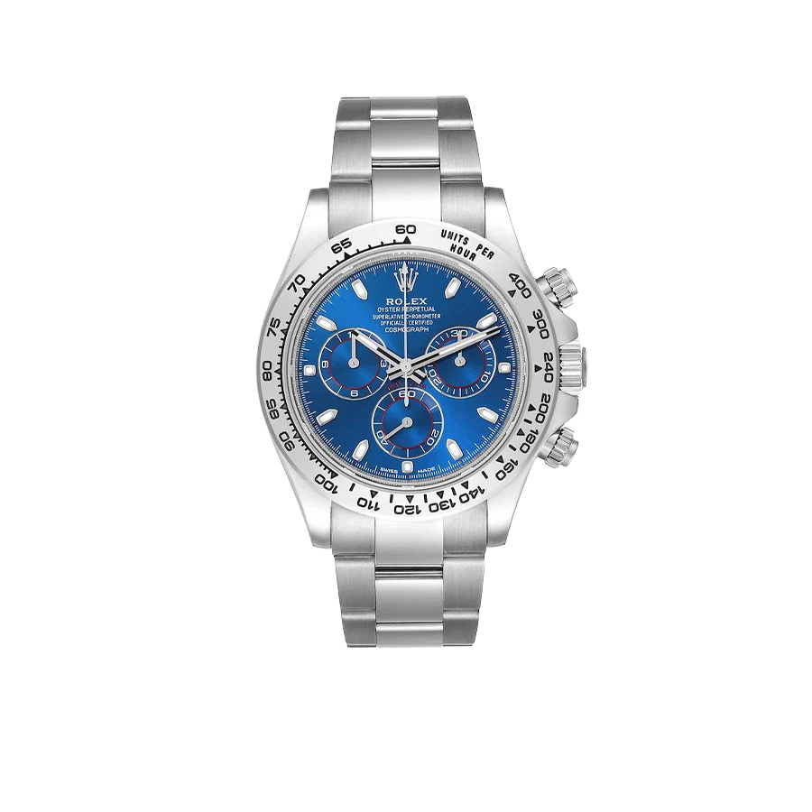 Daytona Blue Dial 40mmWhite Gold Chronograph Mens Watch 116509