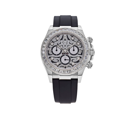 Cosmograph Daytona Eye of the Tiger 40mm 116589TBR White Gold Baguette Diamond Bezel Tiger Pavé Diamond Dial