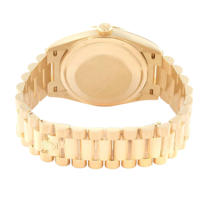 President Day-Date 36mm Yellow Gold Green Diamond Dial Mens Watch 128238